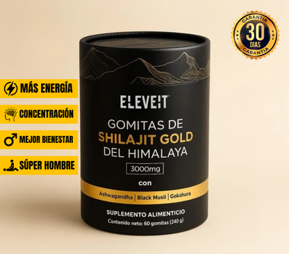 Eleveit Gold Gomitas de Shilajit Puro del Himalaya